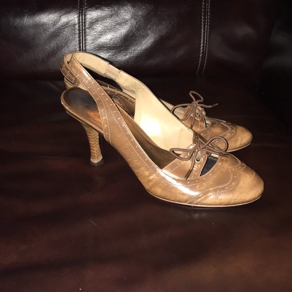 Arturo Chiang Light Brown Sling Back Heels
